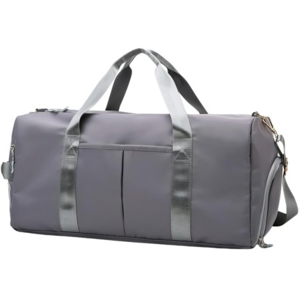 Bolsa transversal Mala de Academia Bolsa esportiva de viagem, ideal Para Banhos De Piscina, Bolsa de ginástica impermeável, praia, natação, ioga, esportes (Cinza)