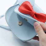 Bolsa transversal com laço de orelha Little Mouse, bolsa de ombro de poliuretano para crianças e meninas - Imagem 2