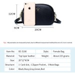 Bolsa transversal de couro legítimo para mulheres com três zíper, simples, tamanho pequeno, celular, transversal, para meninas,, Preto, P