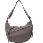 Bolsas transversais crescentes para mulheres, bolsa de mão espaçosa, bolsas transversais, bolsa Hobo de Nylon Slouchy Sling para compras no trabalho
