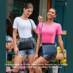 Bolsas transversais para mulheres, carteira feminina bolsa de ombro para mulheres, carteira de pulso, bolsa de moedas, alça de ombro ajustável - Imagem 2