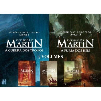 COLEÇÃO CRÔNICAS DE GELO E FOGO: 5 VOLUMES