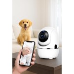 Câmera Babá Eletrônica Wi-Fi com Áudio Bidirecional, Visão Noturna e Detecção de Movimento – Monitoramento Inteligente para Bebês e Pets, Bivolt, Acesso Remoto via App