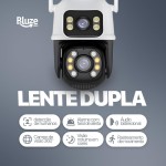 Câmera De Segurança Sem Fio Wi-fi Externa Interna HD 3MP Lente Dupla Giratória Smart IP66 Prova D'água Visão Noturna Infravermelho Chamada de Voz Bidirecional Premium - Imagem 2