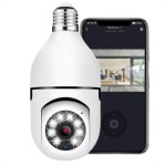 Câmera IP Wi-Fi Lâmpada Full HD 1080p Visão Noturna Áudio Bidirecional Bivolt para Vigilância Remota