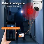 Câmera IP Wi-Fi Lâmpada Full HD 1080p Visão Noturna Áudio Bidirecional Bivolt para Vigilância Remota - Imagem 2