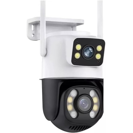 Câmera de Segurança Dupla Wi-fi Smart Angulo Duplo A28B 3mp Icsee