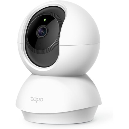 Camera de Segurança Wi-Fi 360º, 1080p Full HD TP-Link Tapo TC70, Visão Noturna, Audio de duas vias, Detecção de Movimentos, Trabalha com Alexa, 512G de Armazenamento Local, Armazenamento na Nuvem