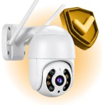 Câmera de Segurança Wi-Fi Externa 360° Full HD com Visão Noturna Infravermelha, Detecção de Movimento e Monitoramento pelo Celular em Tempo Real – Premium À Prova d’Água