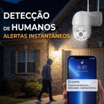 Câmera de Segurança Wi-Fi Externa 360° Full HD com Visão Noturna Infravermelha, Detecção de Movimento e Monitoramento pelo Celular em Tempo Real – Premium À Prova d’Água - Imagem 2