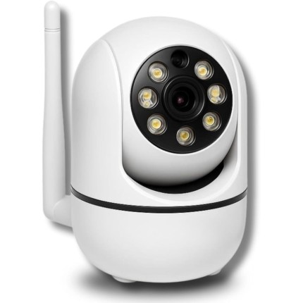 Câmera de Segurança WiFi 1080p, Visão Noturna, Rotação 355°/90°, Áudio Bidirecional, Monitoramento Remoto, Detecção de Movimento