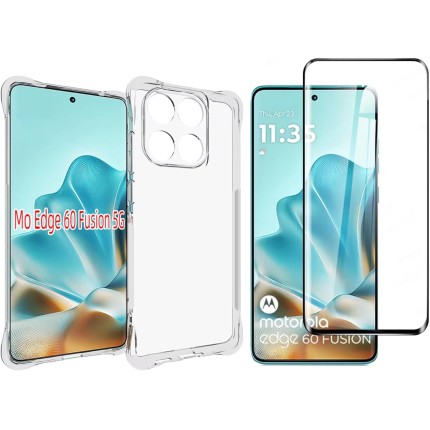 Capa Capinha Case + Película de Cerâmica para Motorola Moto Edge 60 Fusion