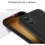 Capa Capinha Compatível Motorola Moto G15 Silicone Aveludada Ultra Fina e Resistente (VINHO) - Imagem 2