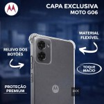Capa Case Premium Para Motorola Moto G06 Transparente Compatível Anti Impacto Shock Choque TPU Alta Proteção – Proteção Contra Quedas e Arranhões - Imagem 2