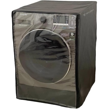Capa Lava E Seca Samsung 11kg Abertura em Ziper Com Transparente (Preto)