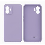 Capa Silicone Veludo Premium Compatível Motorola Moto G54 com Proteção Completa. (Lilás)