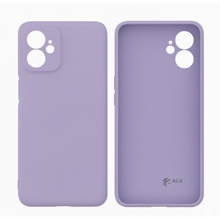 Capa Silicone Veludo Premium Compatível Motorola Moto G54 com Proteção Completa. (Lilás)