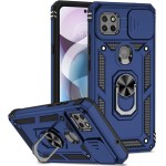 Capa para Motorola One 5G Ace, capa para Moto G 5G/Moto One 5G UW Ace com capa deslizante para câmera, anel giratório de 360° integrado com suporte magnético à prova de choque para Motorola
