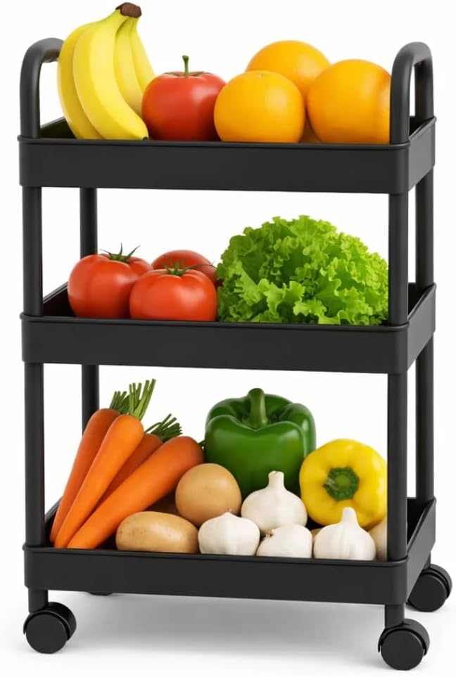 Carrinho-Organizador-Multiuso-com-3-Niveis-Branco-ou-Preto-com.jpg Carrinho Organizador Multiuso com 3 Níveis, Branco ou Preto, com Rodízios, para Cozinha, Banheiro, Lavanderia e Home Office (Preto)