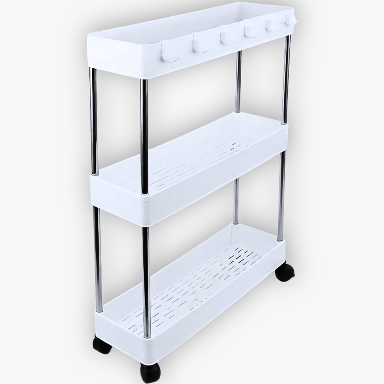 Carrinho-Organizador-Multiuso-com-Rodinhas-3-Andares-Movel-Carrinho.jpg Carrinho Organizador Multiuso com Rodinhas 3 Andares | Movel Carrinho Estreito para Cozinha e Banheiro | Móvel Auxiliar Compacto para Espaços Pequenos