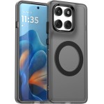 Compatível com Motorola Edge 60 Pro 5G, capa magnética à prova de choque, preta