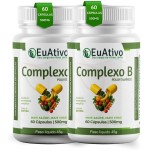 Complexo B 8 Vitaminas B12 B9 B6 Biotina B6 B5 B 500mg 60 Cápsulas EuAtivo - Imagem 2