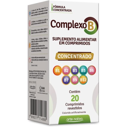 Complexo B Concentrado 20 Cpr Arte Nativa