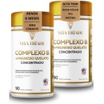 Complexo B Ultra com Magnésio Quelato – 180 Cápsulas (6 Meses) – Vitaminas B1 a B12, Biotina – Vita Tríade