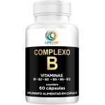 Complexo B Vitaminas B12, B6, B5, B3, B2, B1, Life One, 60 Cápsulas