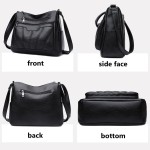 Couro Pu Bolsa De Ombro Feminina Moderna Grande De, Bolsa De Mão, Bolsa Transversal, Design Com Vários Bolsos,Grande Capacidade