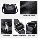 Couro Pu Bolsa De Ombro Feminina Moderna Grande De, Bolsa De Mão, Bolsa Transversal, Design Com Vários Bolsos,Grande Capacidade - Imagem 2