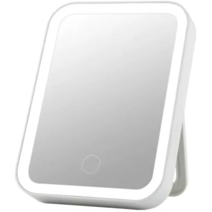 Espelho Maquiagem Com Touch E Borda Luz De Led Mesa Espelho Facial Portátil