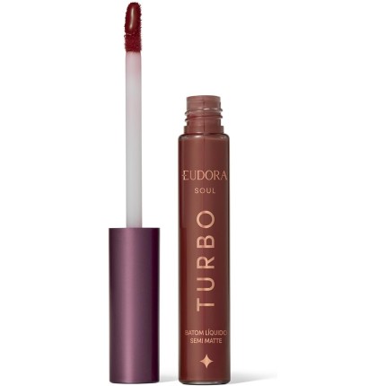 Eudora SOUL Turbo Batom Líquido Marrom Turbinado Semi Mate 5ml