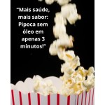 Faça Pipoca Sequinhas em Minutos – Pipoqueira Elétrica Sem Óleo, Rápida e Saudável - Imagem 2