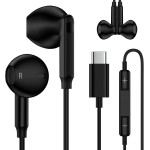 Fones de ouvido Samsung S25 Ultra FE USB C com fio para Galaxy S25 Edge S25+ Z Fold7 Z Flip7 FE S24Ultra/A17 A26 A36 A56, fone de ouvido intra-auricular tipo C com microfone e controle de volume