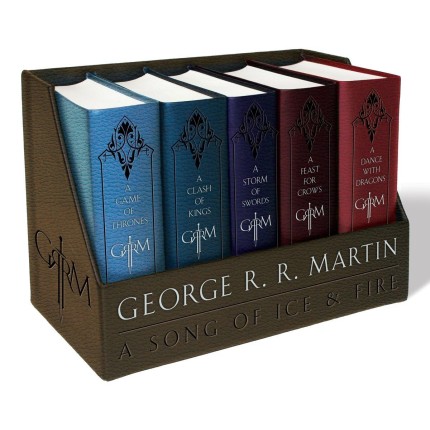 George R. R. Martin's a Game of Thrones Leather-Cloth Boxed Set (Song of Ice Andfire Series): A Game of Thrones, a Clash of Kings, a Storm of Swords, a Feast for Crows, and Adance with Dragons: 1-5