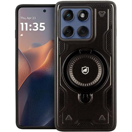 Gshield Capa Case Ringket Anti-impacto com Suporte Stand Anel Magnético Multifuncional para Motorola (Moto Edge 60/60 Fusion)