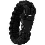 Guepardo, Pulseira de Sobrevivência, Paracord Survival Pro, Com Apito, Resistente e Versátil, Ideal para Situações de Emergência, Durável, Multiuso, Preto