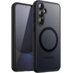 JETech Capa Magnética para Samsung Galaxy S24 FE, Compatível com MagSafe, Case Capinha para Translúcida Fosca Traseira à Prova de Choque (Preto)