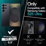 JETech Capa Slim Fit para Samsung Galaxy S25 Ultra 5G, Proteção Total da Lente da Câmera, Case Protetora Fina de TPU Macio para Telefone, Capinha Acabamento Fosco (Titânio Preto) - Imagem 2