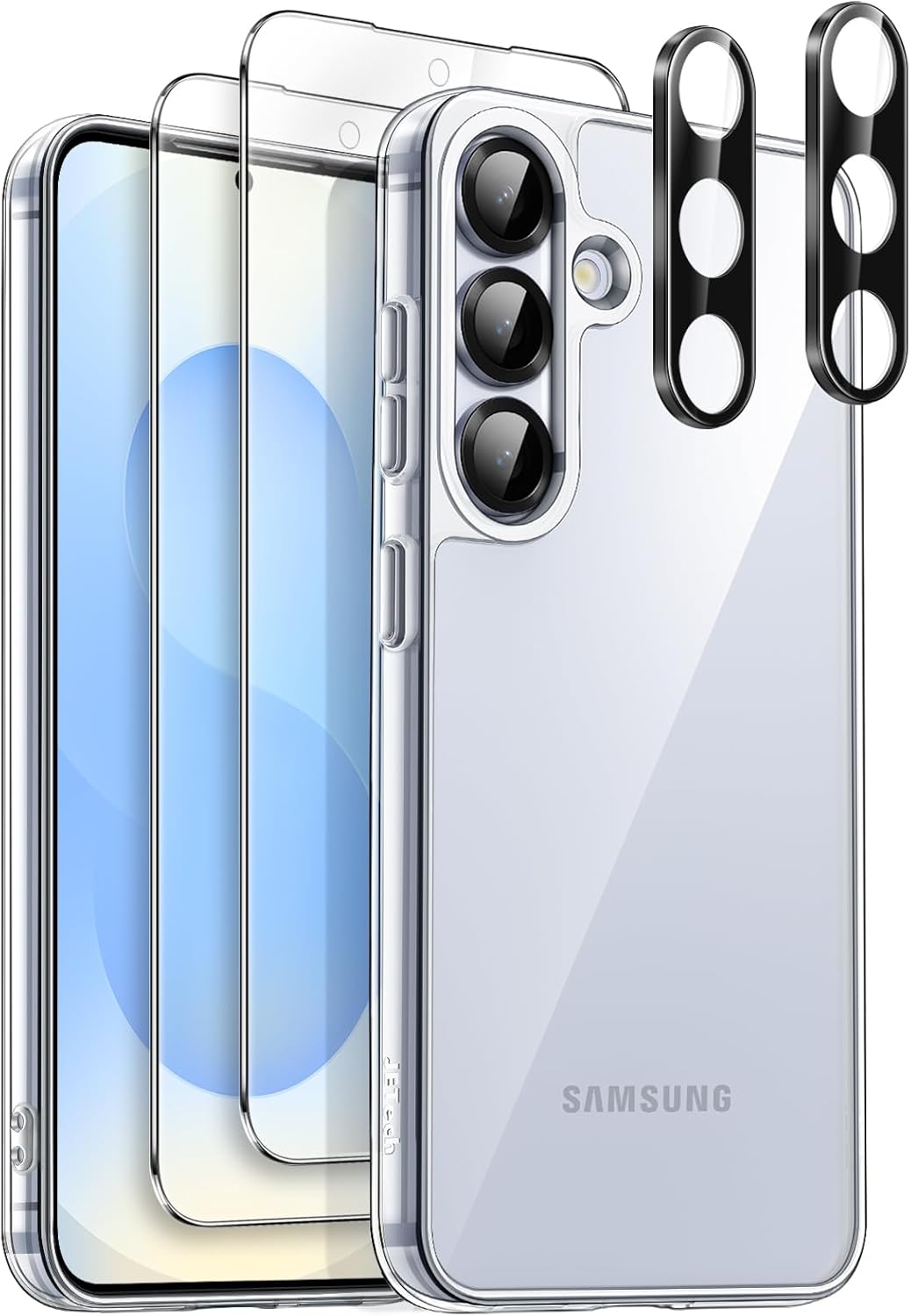 JETech-Capa-para-Samsung-Galaxy-S25-S25-Plus-5G.jpg JETech Capa para Samsung Galaxy S25+ / S25 Plus 5G com 2 Protetores de Película de Vidro Temperado e Protetor de Lente de Câmera, 5 em 1 Case Capinha à Prova de Choque que Não Amarela (Claro)