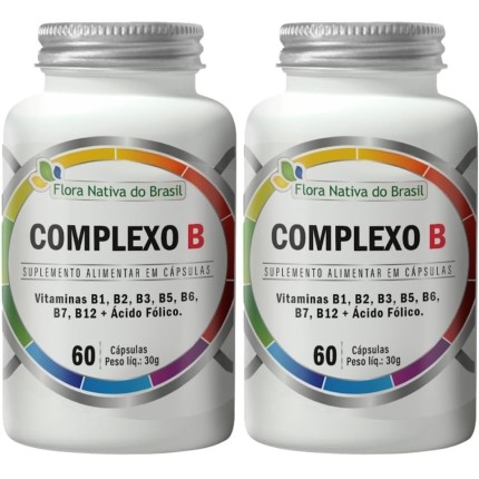 KIT 2X B-Complex (Vitaminas do Complexo B) 60 cápsulas - Flora Nativa