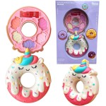 KIT Maquiagem Paleta Sombra Com Batom Donuts Infantil
