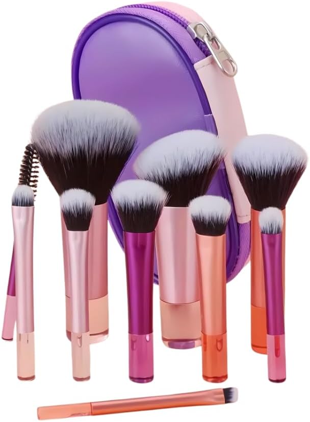 Kit-10-Pinceis-de-Maquiagem-com-Estojo-Cerdas-Sinteticas-Macias.jpg Kit 10 Pincéis de Maquiagem com Estojo Cerdas Sintéticas Macias, Portátil e Completo para Base, Pó, Blush, Corretivo e Sombras – Travel Size Ideal para Presente, Uso Diário e Adolescentes