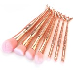 Kit 10 Pincel De Maquiagem Sereia- QHS (Rose)