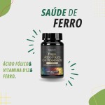 Kit 2 Ferro, Ácido Fólico com Vitamina B12 60 Cápsulas Softgel 400mg, Bioklein - Imagem 2
