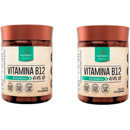 Kit 2X: Vitamina B12 Nutrify 60 Cápsulas