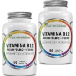 Kit 2uni de Vitamina B12 + Ácido Fólico + Ferro 60 Capsulas - Flora Nativa