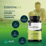 Kit 2x Essential D3 - Vitamina D (2000UI) + K2 (65 mcg) - Cápsulas Sinérgicas, 500mg - Imagem 2