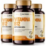 Kit 3x Vitamina B12 Metilcobalamina 500mg 180 Cápsulas